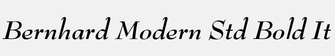 Bernhard Modern Std Bold Italic